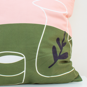 Almohada Decor 45x45 - Verde / Rosa